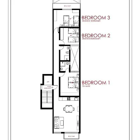 F10 2, Private Two Single Beds Shared Bathroom In Shared Flat * Msida